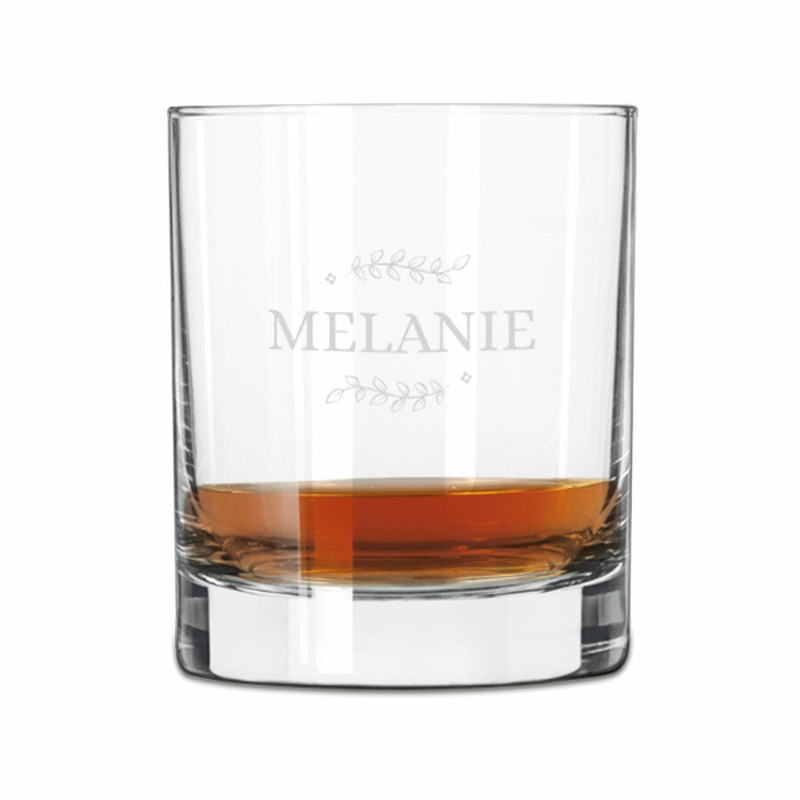 Whiskey glas graveren - 4 stuks
