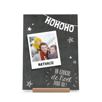 Carte de Noël en bois - Vertical
