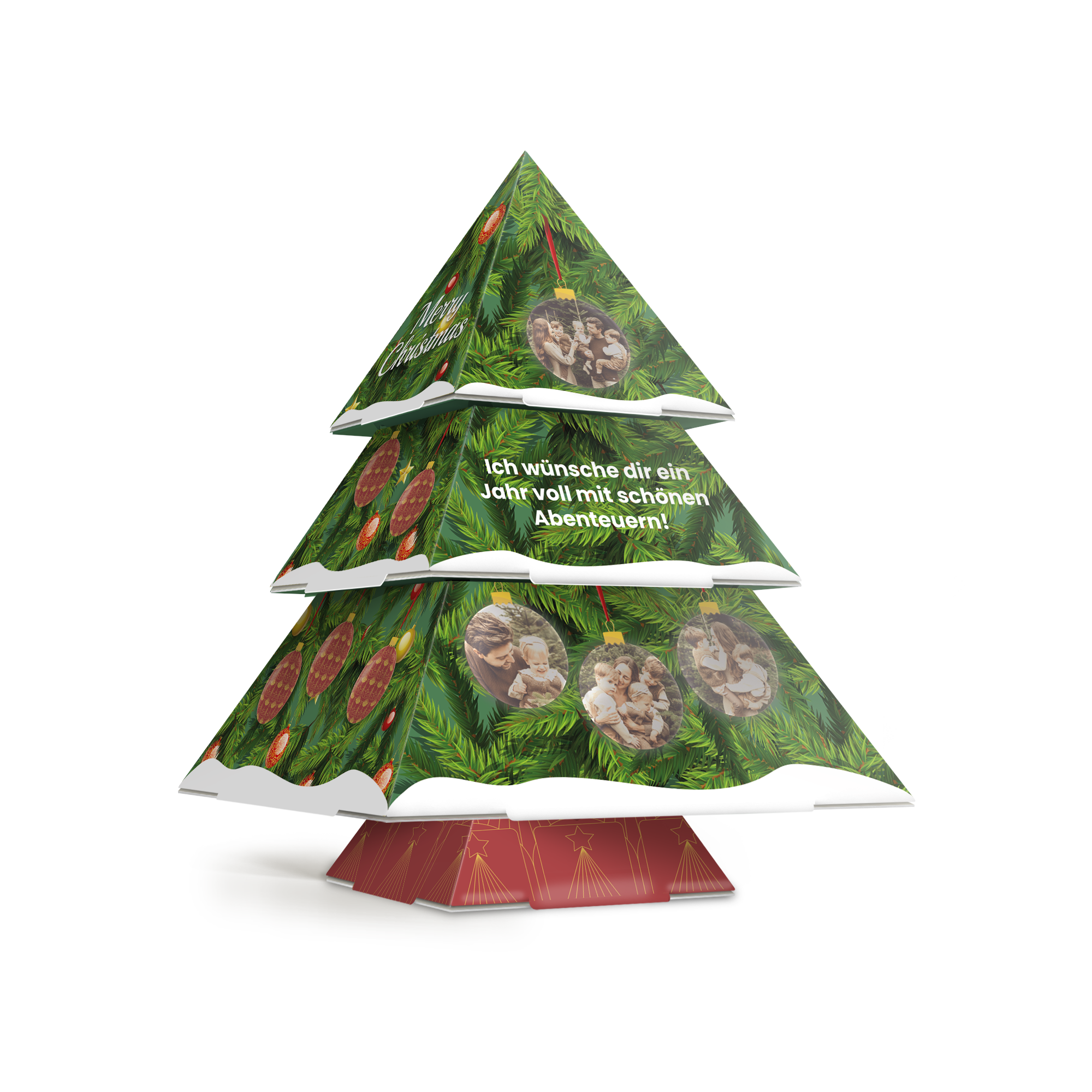 Personalisierter Weihnachtsbaum aus Papier zum Selbermachen