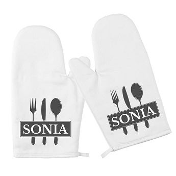Paire de gant de cuisine personnalisés