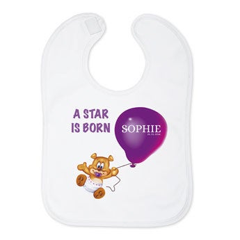 Doodles baby bib - Hvid