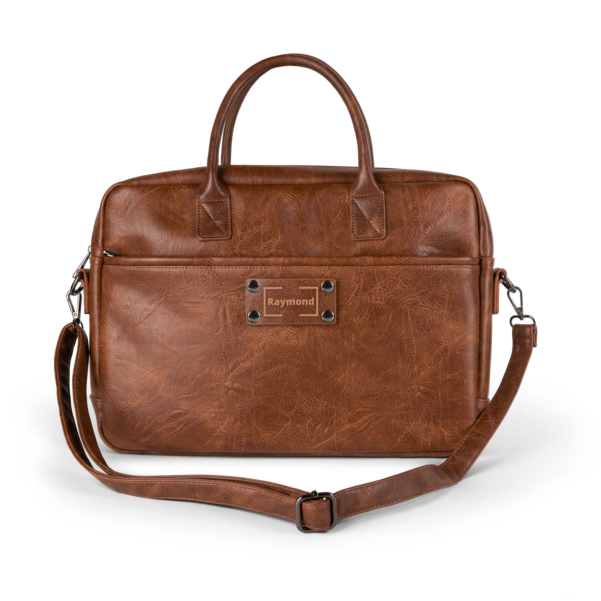 Personalised PU leather laptop bag