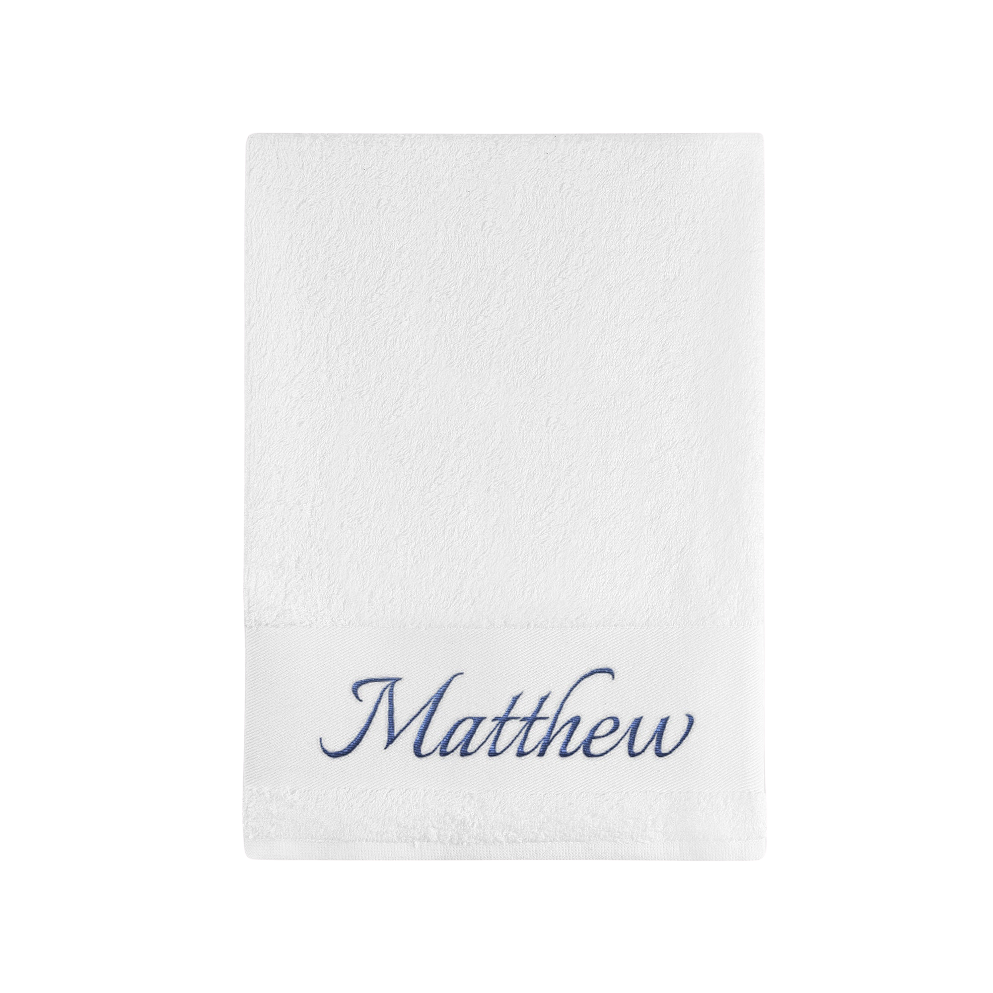 Embroidered bath towel - White