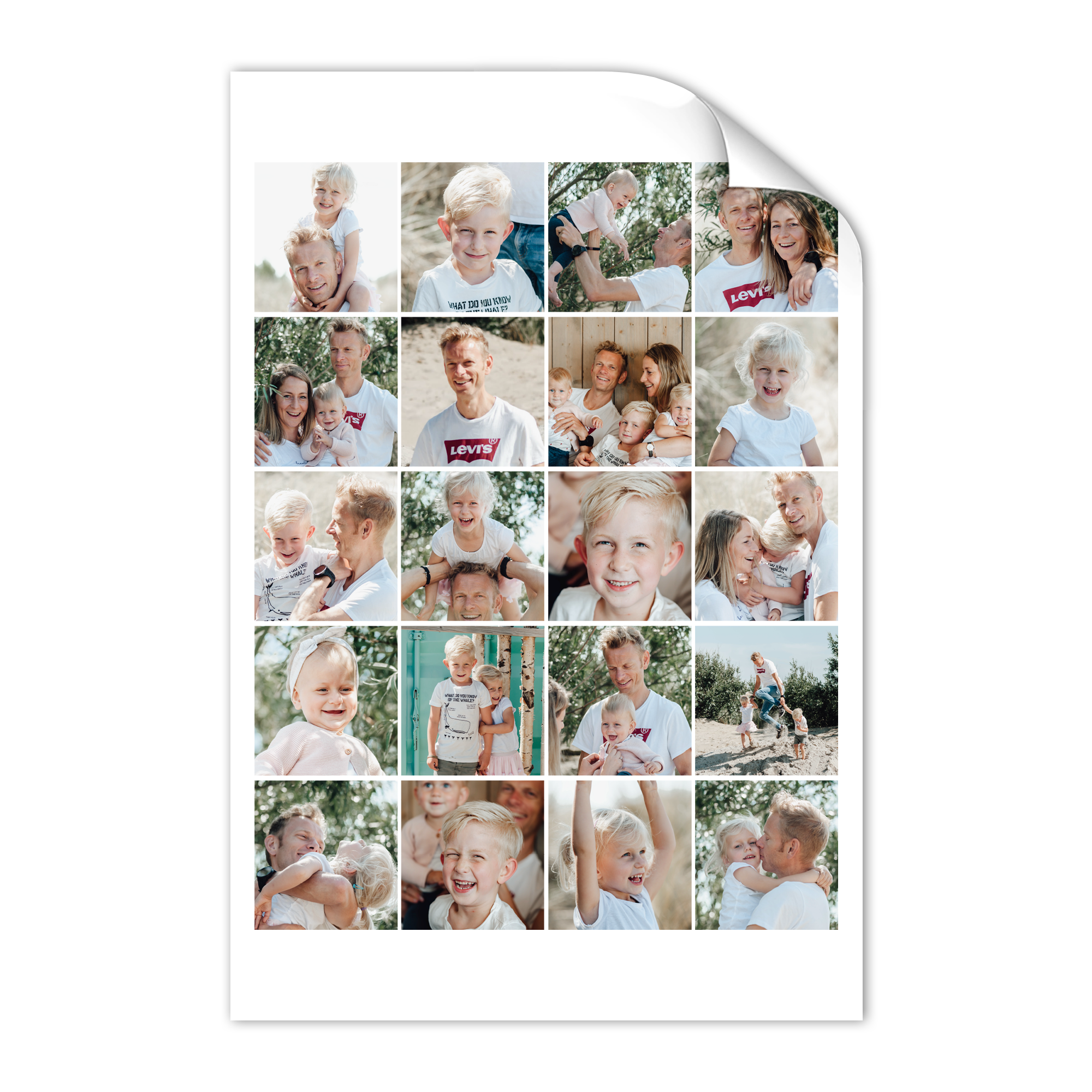 Foto collage poster maken - 'Papa en ik' (50x70)