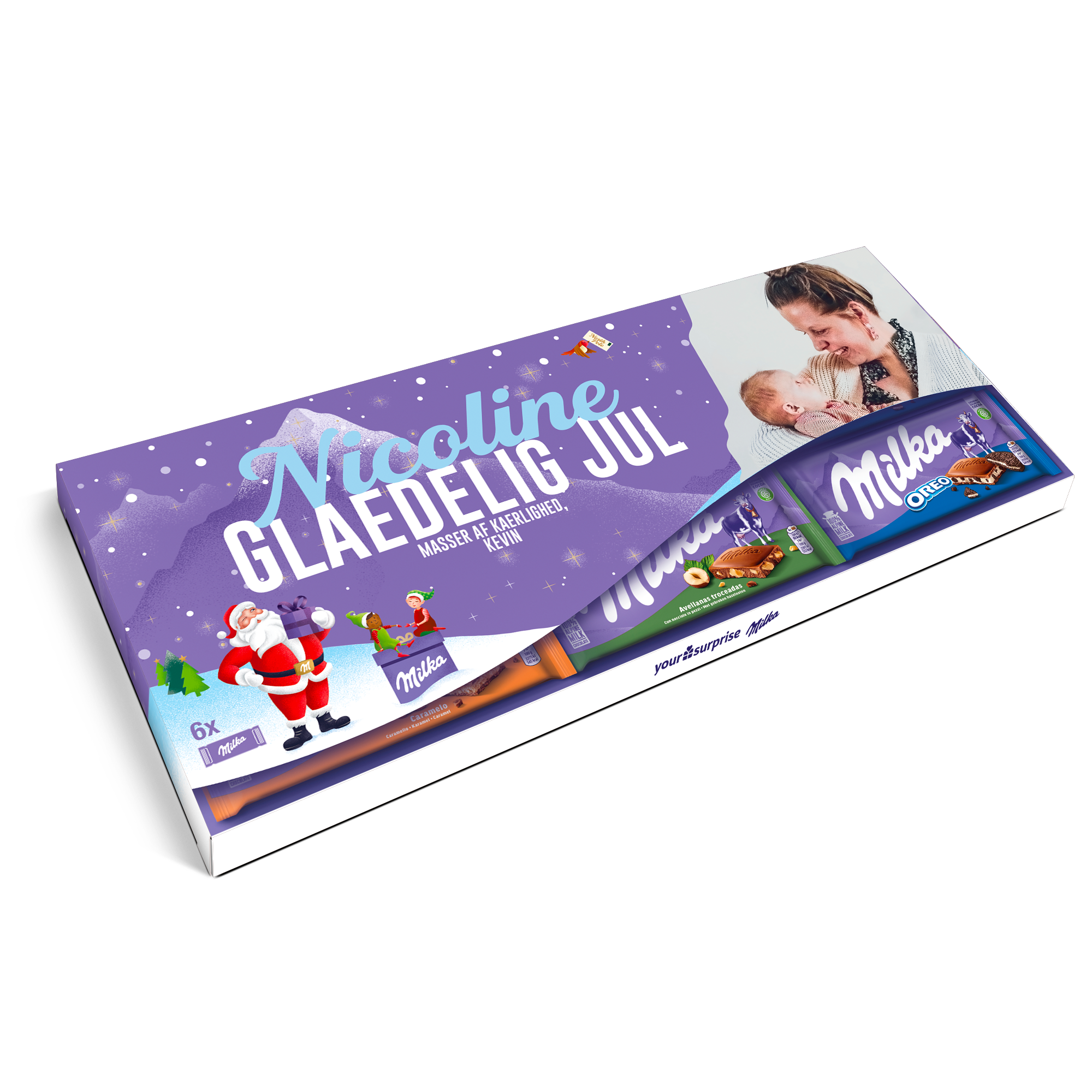 Personlig Mega Milka med navn og billede