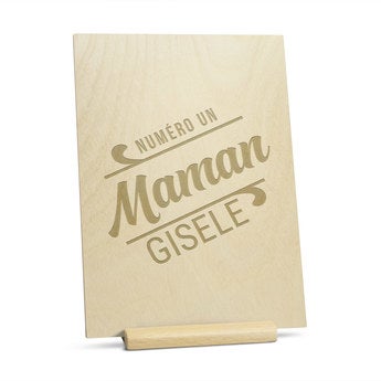 Carte Fête des Mères gravée - Verticale