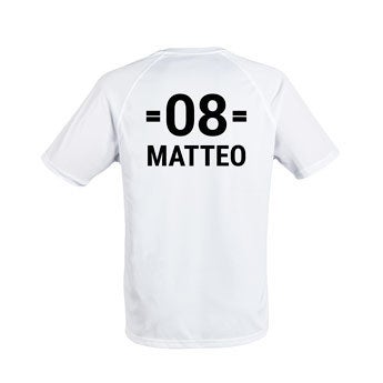 Sportshirt bedrucken - Herren - M - Weiß