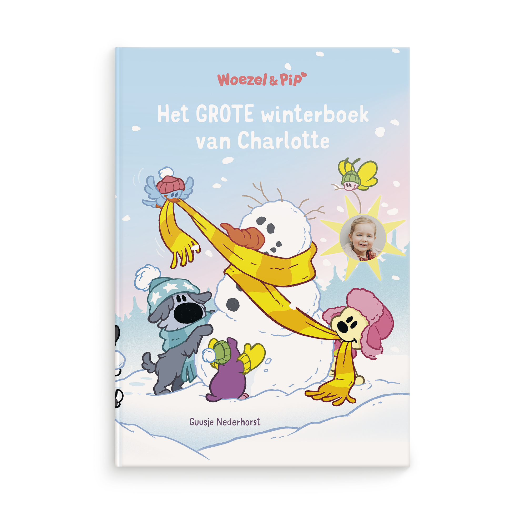 Boek met naam en foto - Woezel & Pip - Winterboek - XL boek (Hardcover)