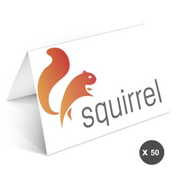 Tarjeta postal de felicitación con foto - Negocios - Plegada - 50