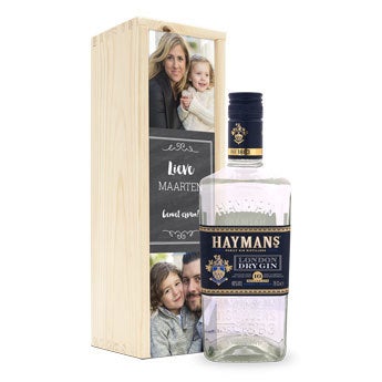 Hayman's gin - In bedrukte kist