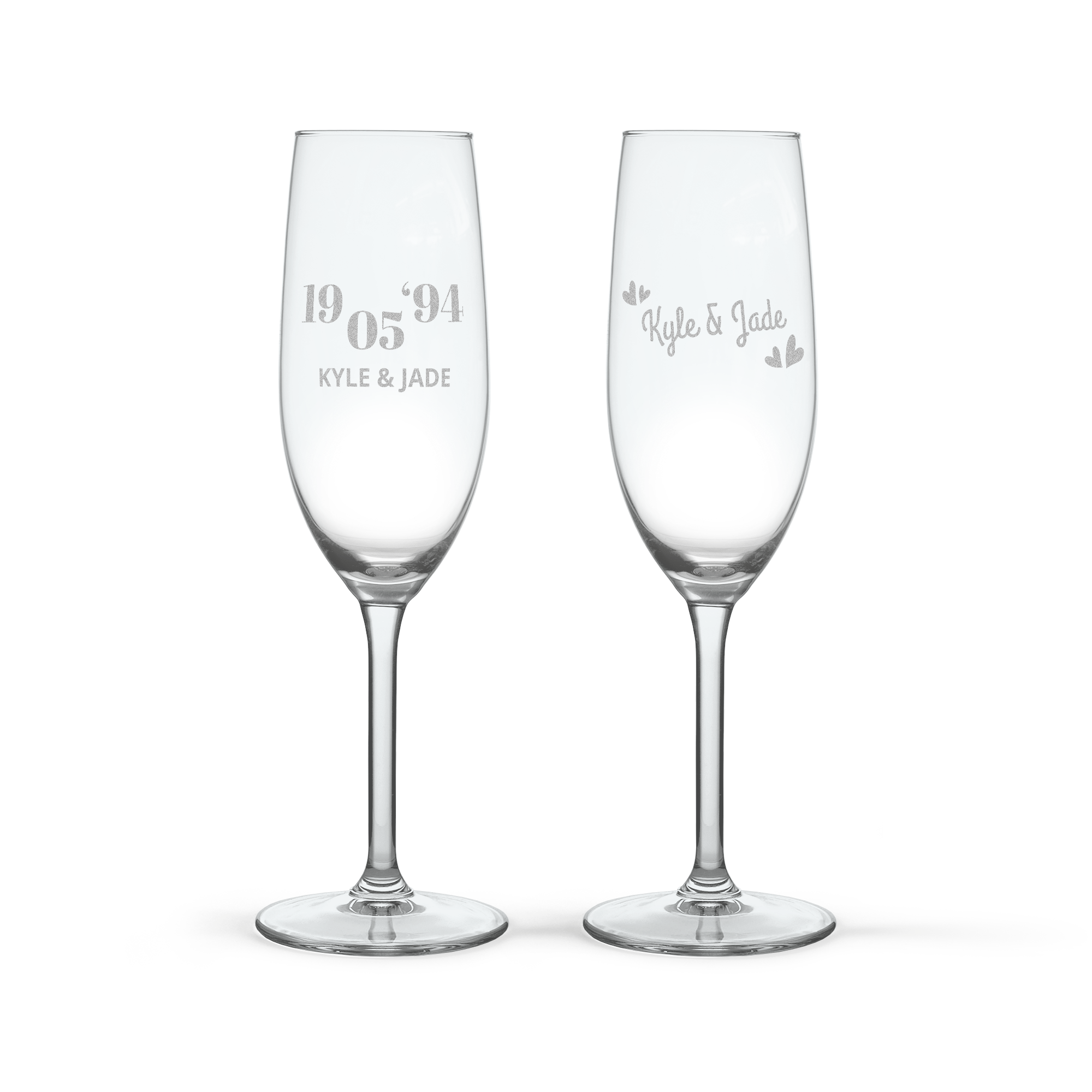 Personalized Champagne Glasses - 2 pcs