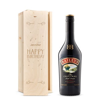 Personalised Bailey's Original Gift - Wooden Case