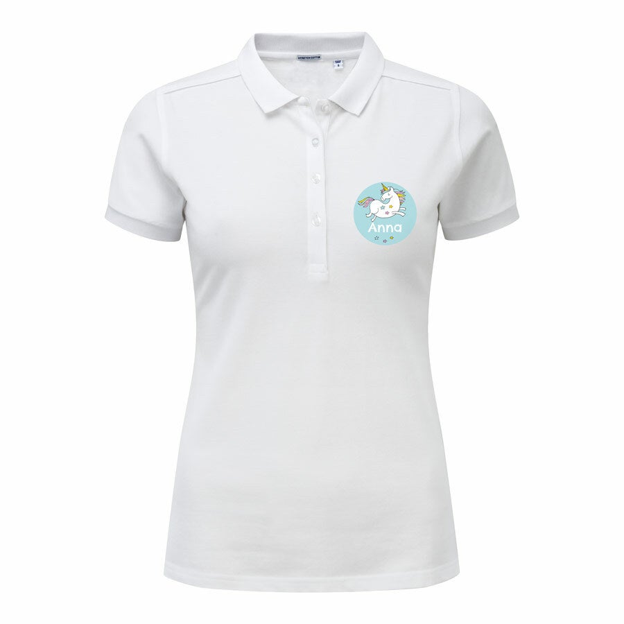 Camisa polo personalizada - Mulheres - Branco - XL