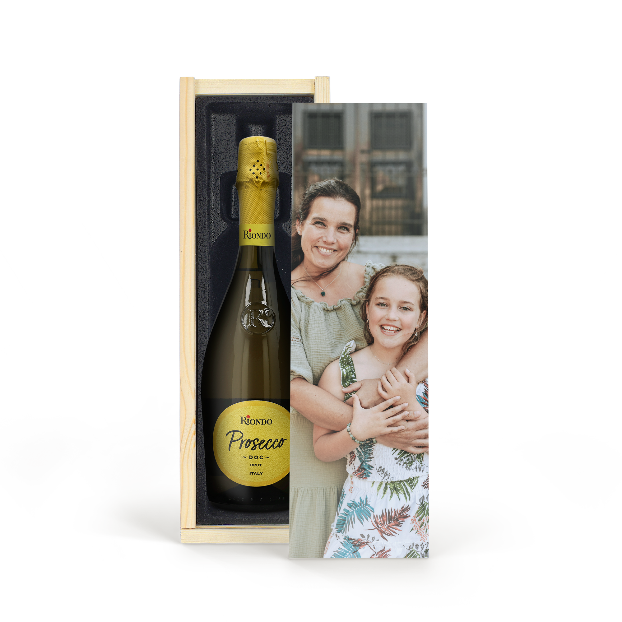 Coffret à vin Riondo Prosecco (750ml) - couvercle imprimé