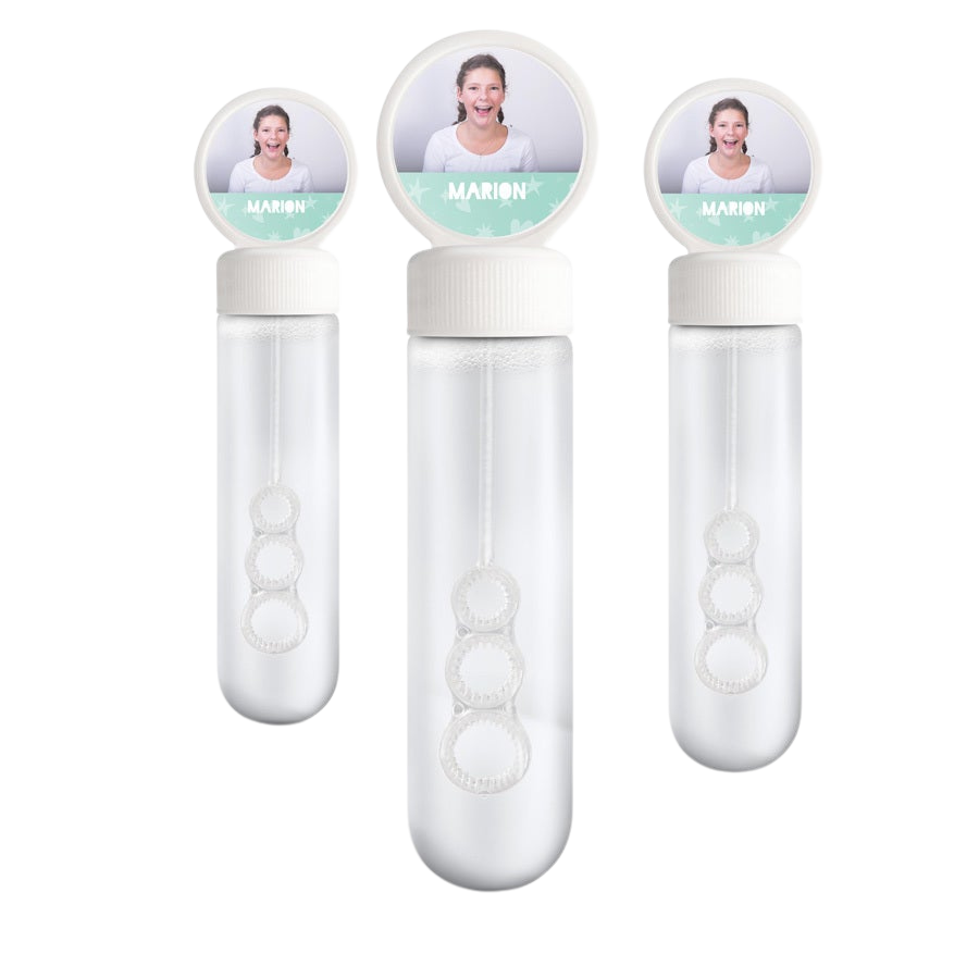 Tubes à bulles personnalisés - lot de 60