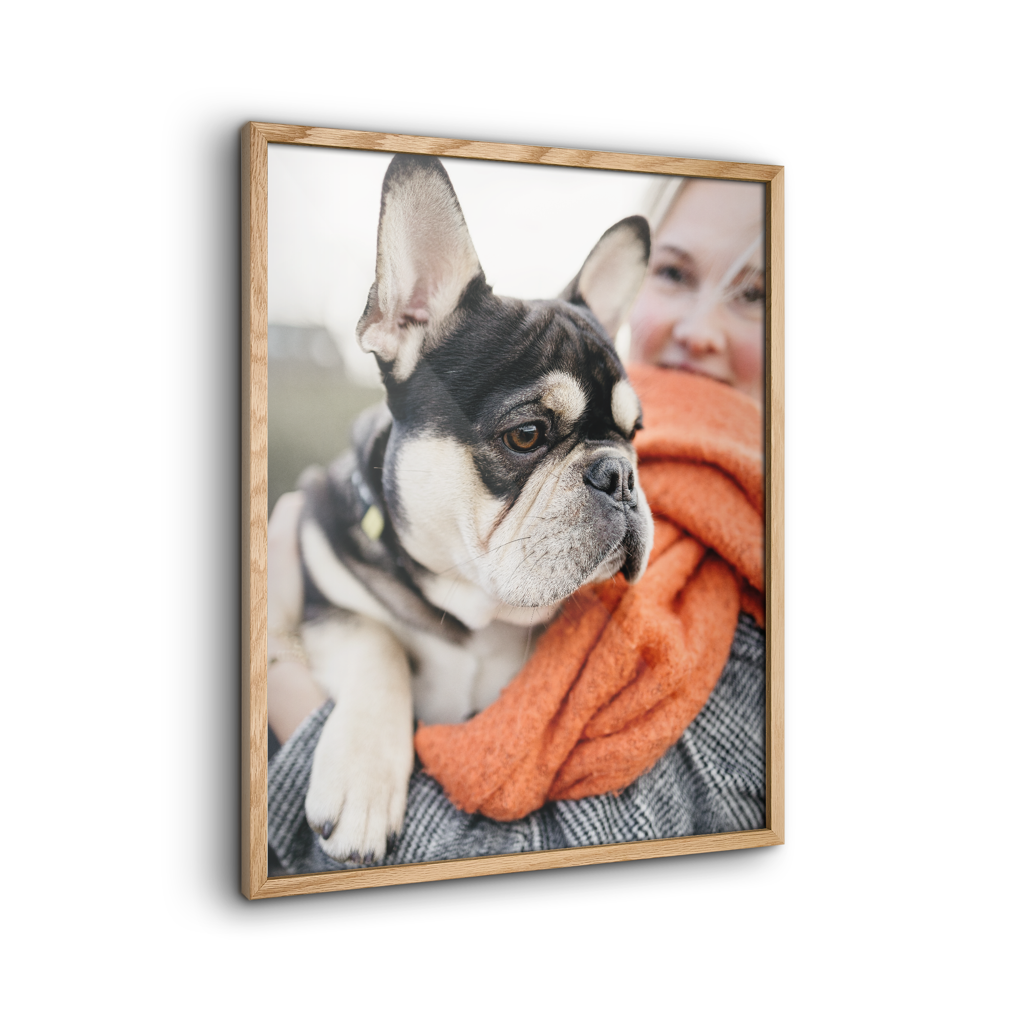 Personalized photo in wooden frame 40x50