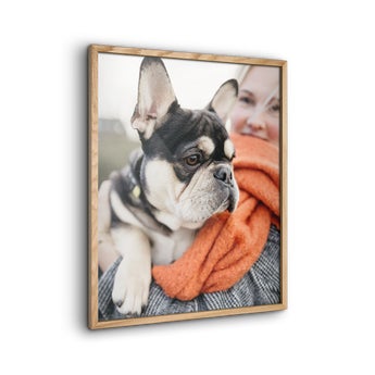 Personalised poster with frame - wood 