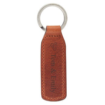 Chaveiro de couro - marrom