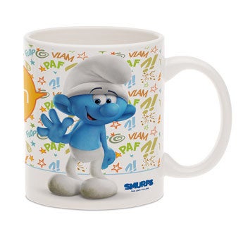 Smurfen mok met tekst