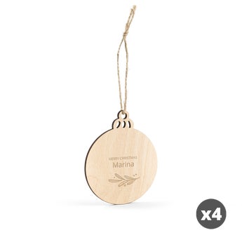 Bolas de Navidad de madera