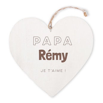 Coeur en bois - Fête des Pères