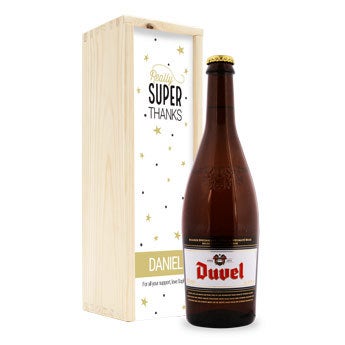 Duvel XL Ølflaske med egen tekst og billede