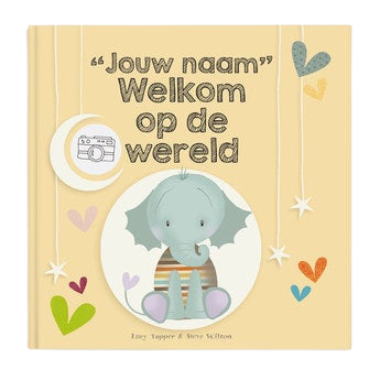Boek met naam en foto - Welkom op de wereld - Softcover