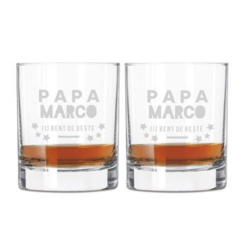 Vaderdag whiskey glazen set