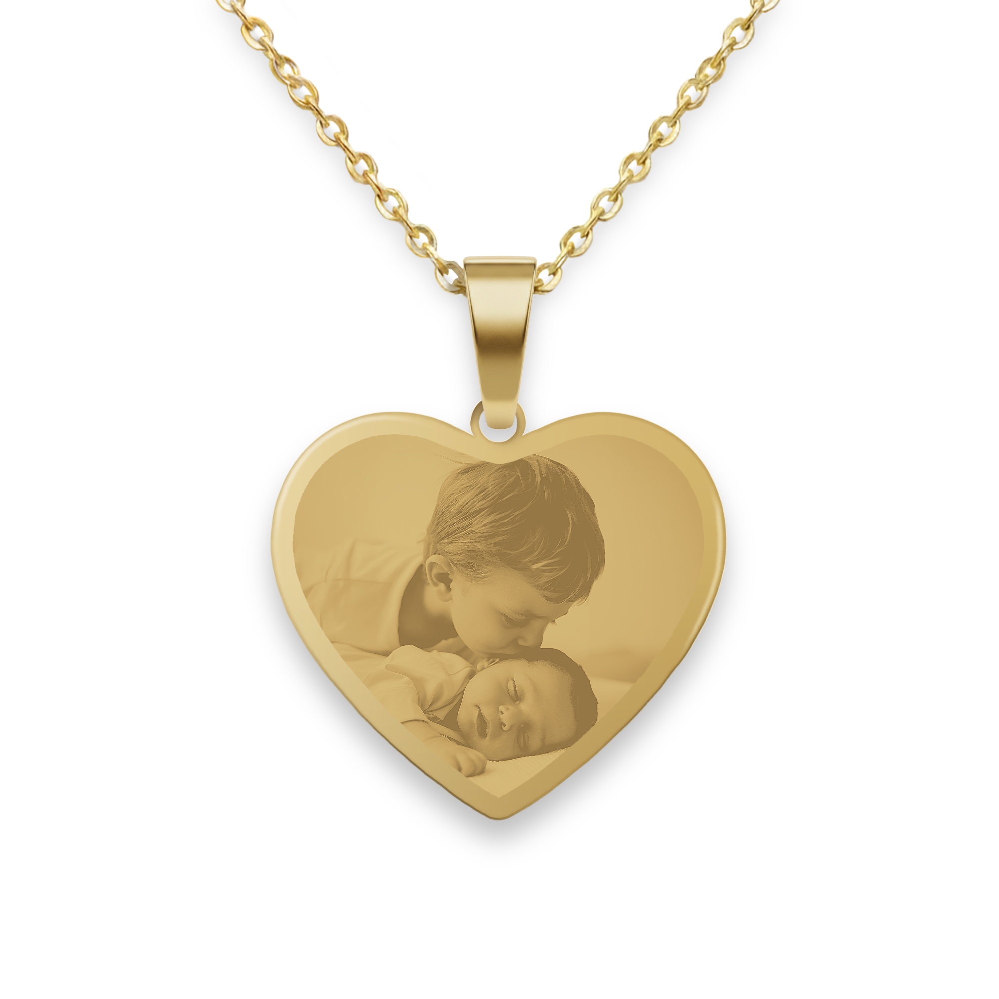 Collier cœur gravé