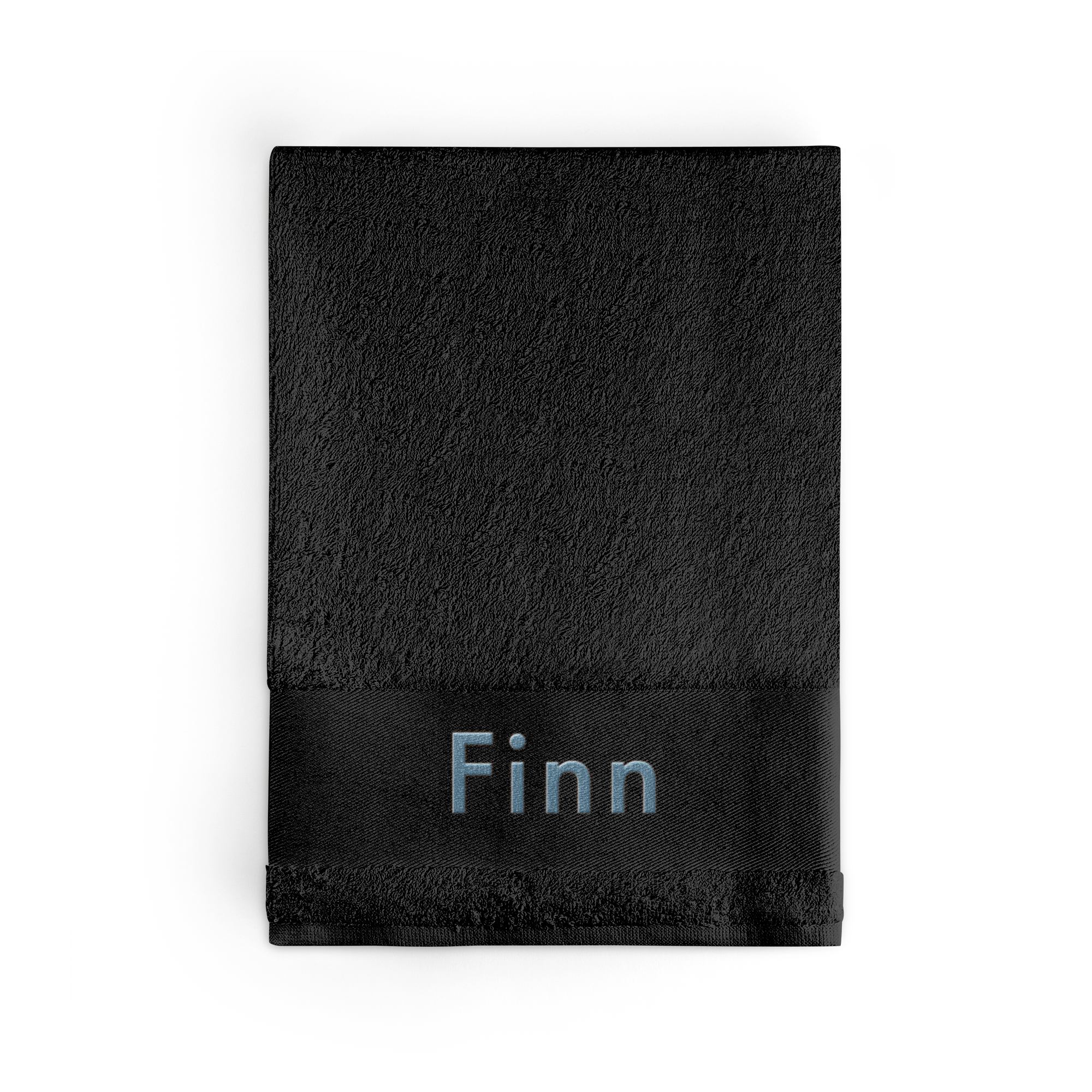 Besticktes Handtuch – Schwarz