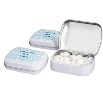 Pepermuntjes in blikje met foto en/of naam - 60 stuks