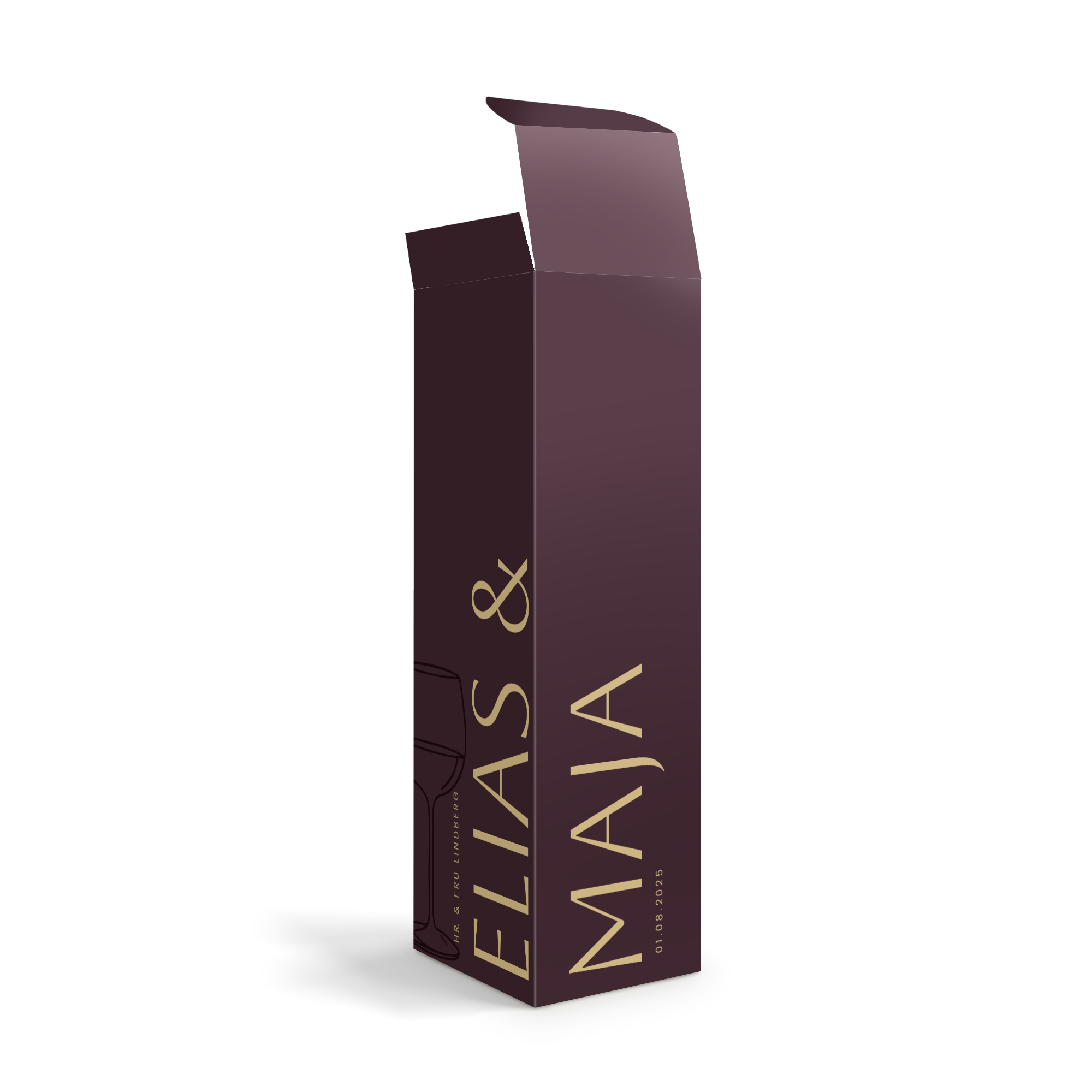 Tryck av champagneaskar - Kartong