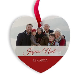 Décoration de Noël en aluminium -Cœur (jeu de 8)