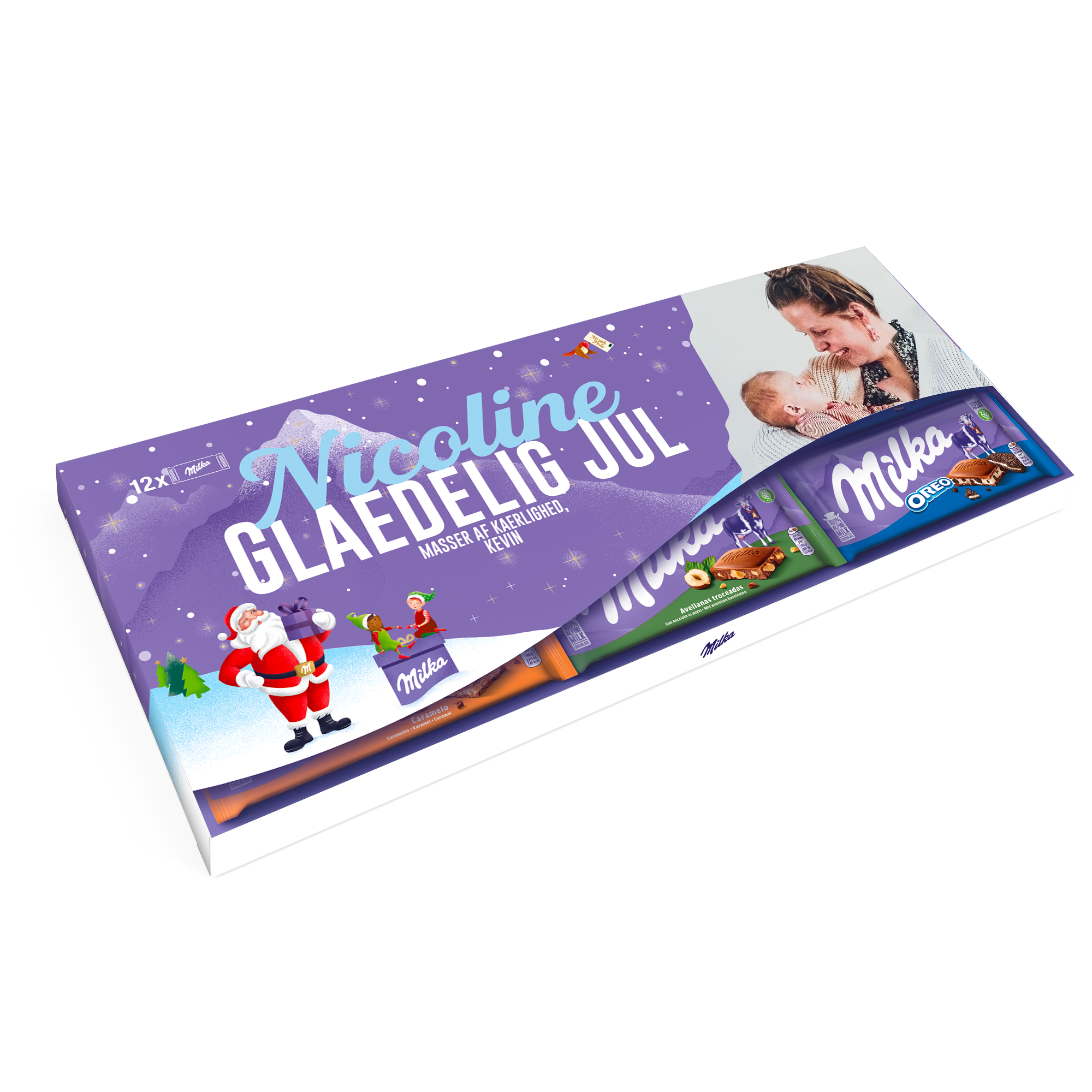 Personlig Mega Milka med navn og billede
