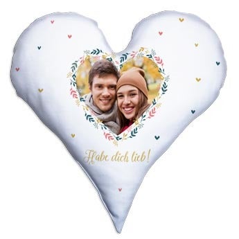 Herzkissen bedrucken - Baumwlle 60x60