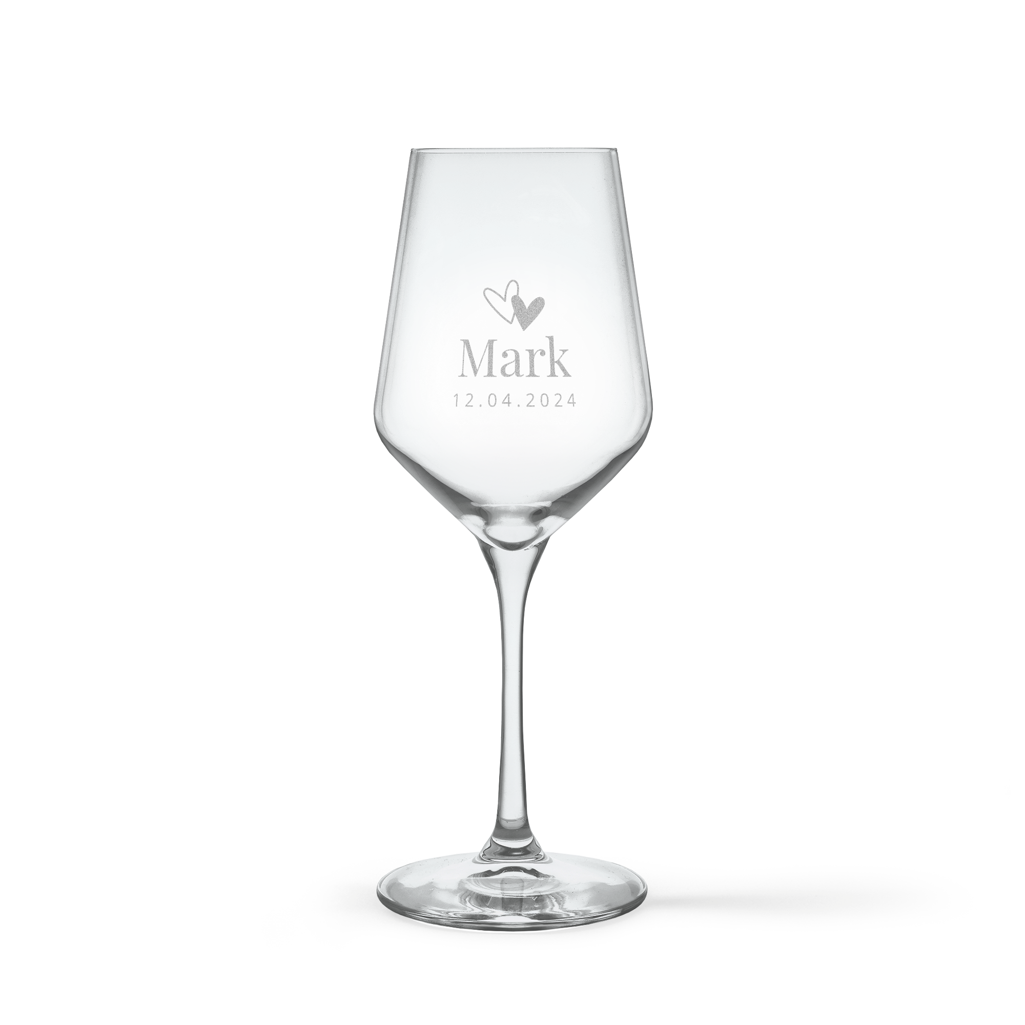 Wit wijnglas graveren - Kristalglas - 1 stuk