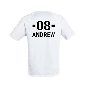 Sportshirt bedrukken - Heren - Wit - M
