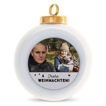 Weihnachtskugeln - Keramik (2 Stück)