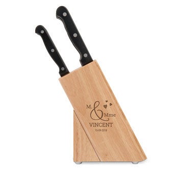 Bloc de couteaux en bois