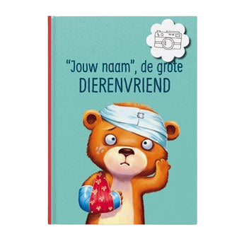De grote dierenvriend - XL boek met naam en foto (Softcover)