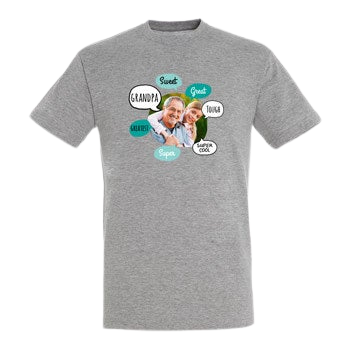 Personalised t-shirt - Grandpa- Grey - S