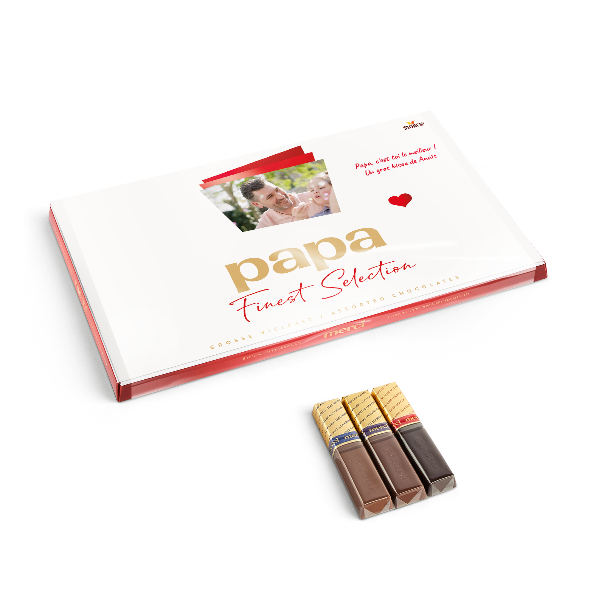 Chocolat Merci Finest Selection avec carte de vœux