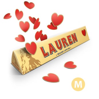 Love-themed Toblerone bar - 200 grams