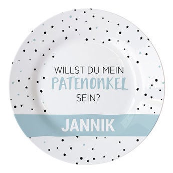 Teller bedrucken - Patenonkel