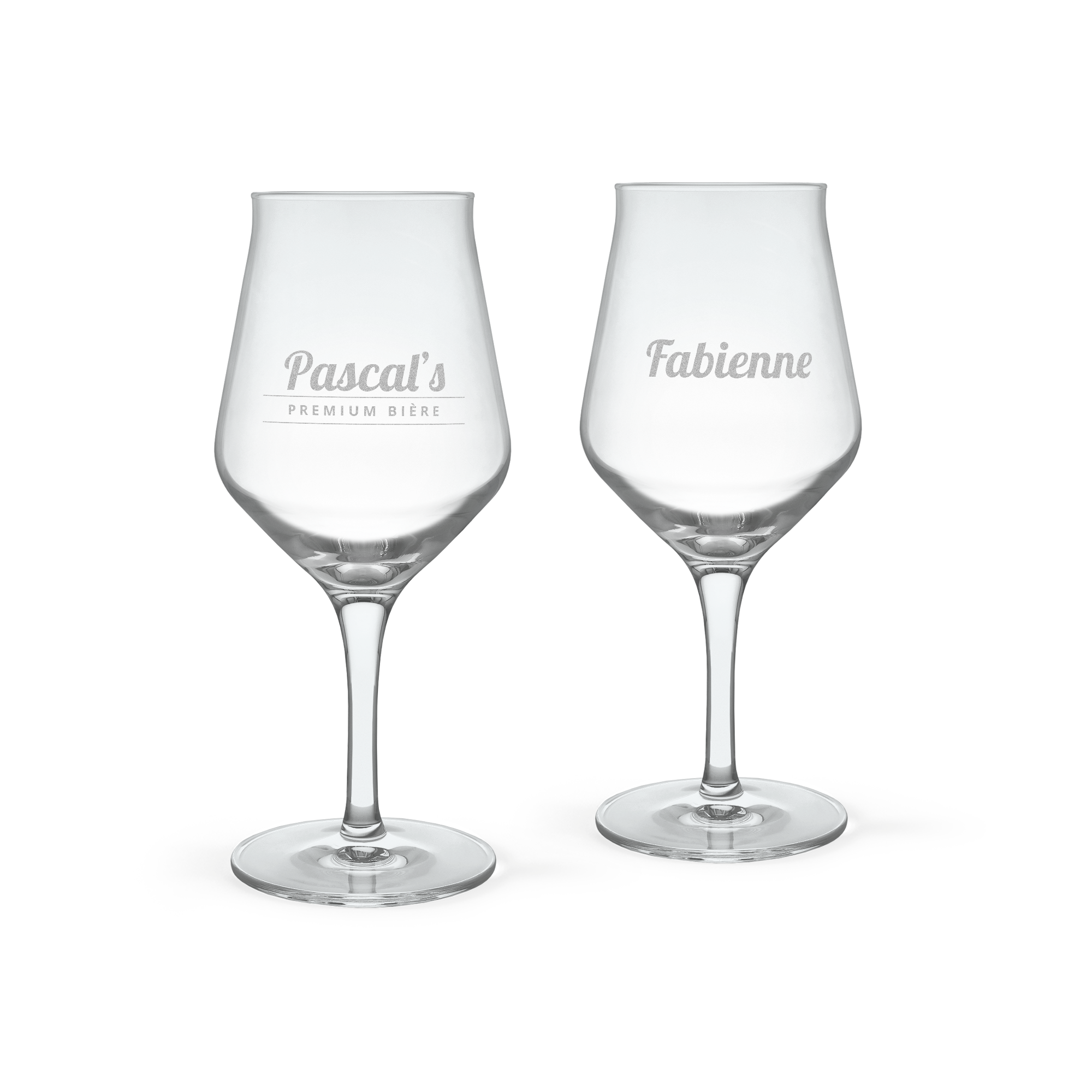 Verre à bière artisanale sur pied personnalisé - Modern - 2 pièces