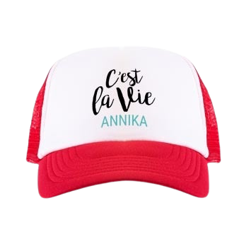 Snapback selbst gestalten  - rot/weiß