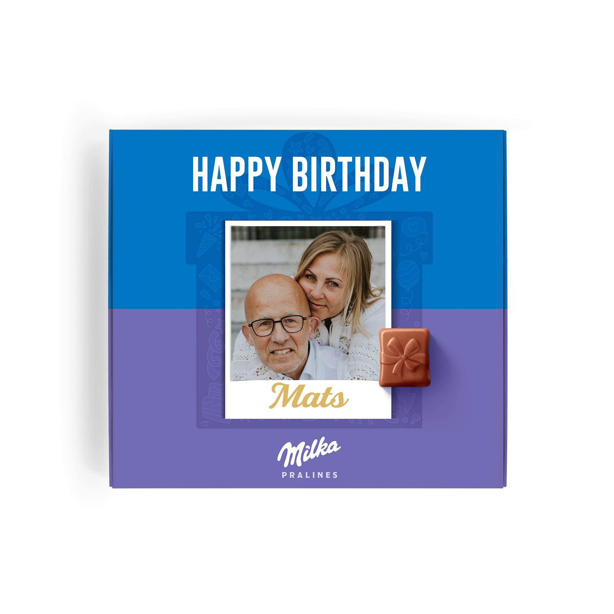 Milka Pralinen personalisieren - Geburtstag - 110 Gramm