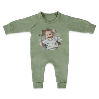 Baby playsuit - Green  - 50/56 