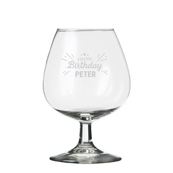 Personalised brandy glass