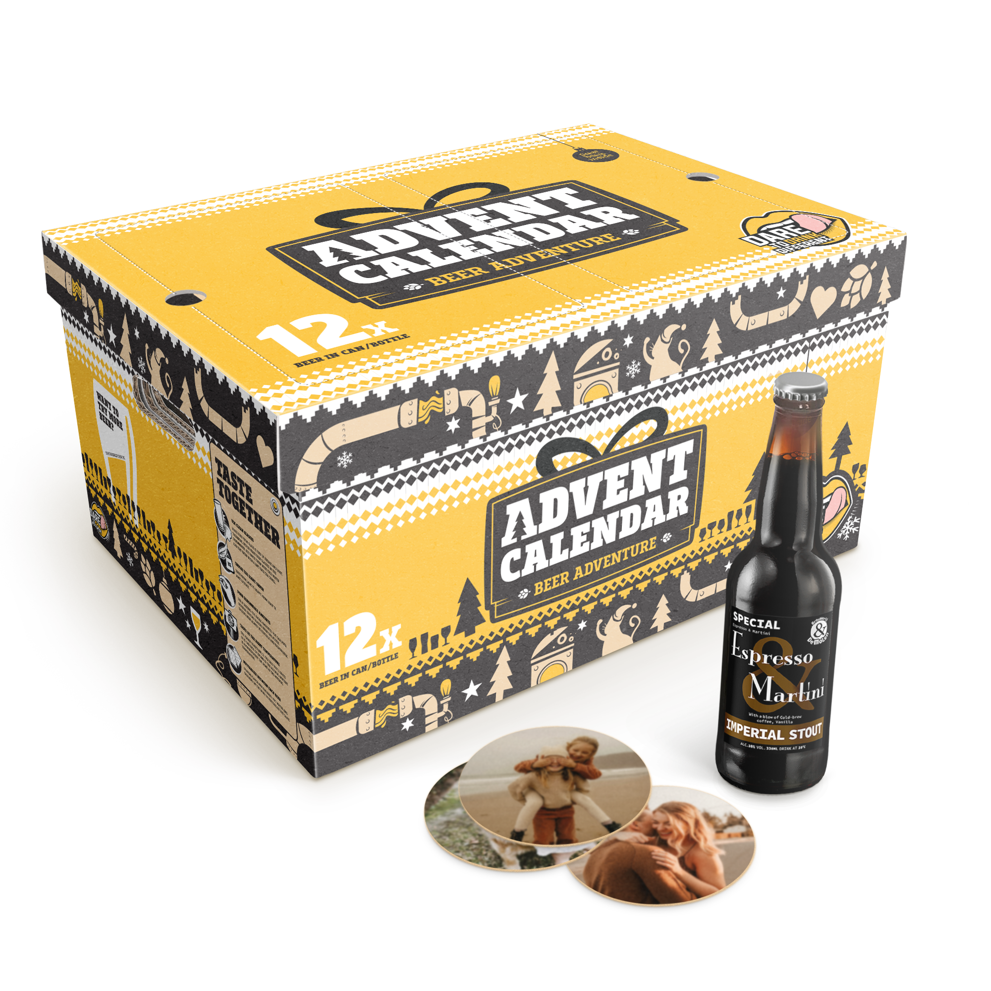 Calendario de adviento de cerveza personalizado - 12 botellas